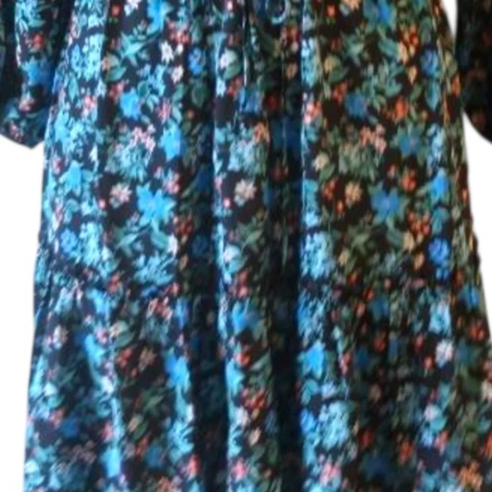 Club Monaco Blue Tie Front Sundress with Cowl Neck Final Sale - Picture 13 of 16